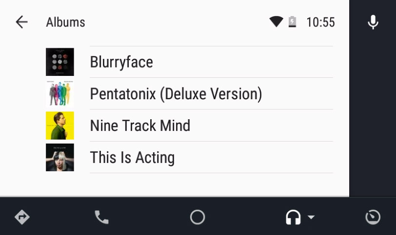 Albums - Android Auto